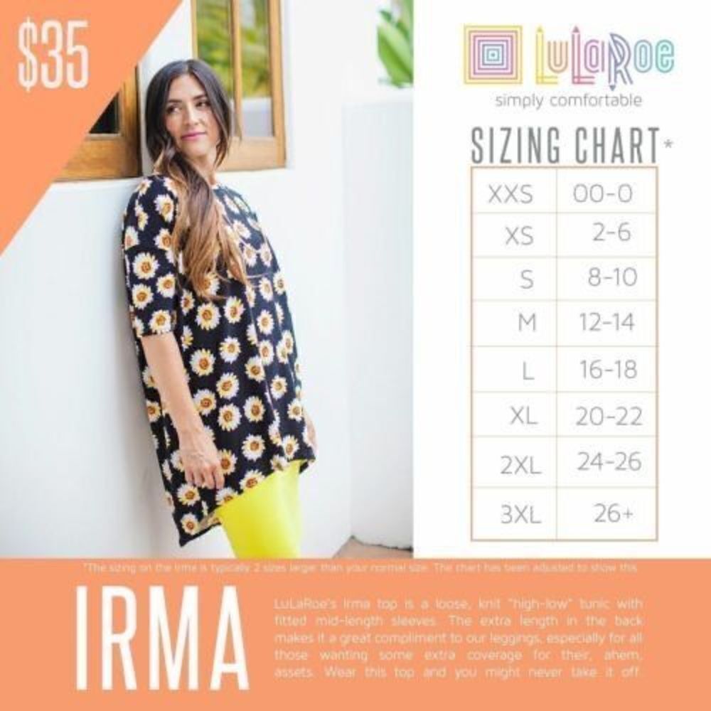 NWT Lularoe Blue & Good Abstract Irma Oversized Tunic Top Shirt - Sz XXS - Picture 2 of 2